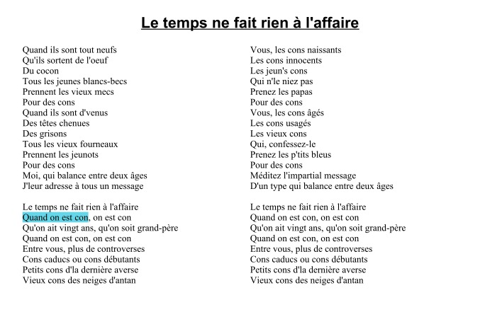 Une chanson, au hasard... Une chanson, au hasard...