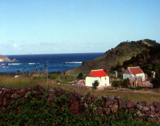 Maisons Saint Barth typiques (Photo Guy Déridet/1980)