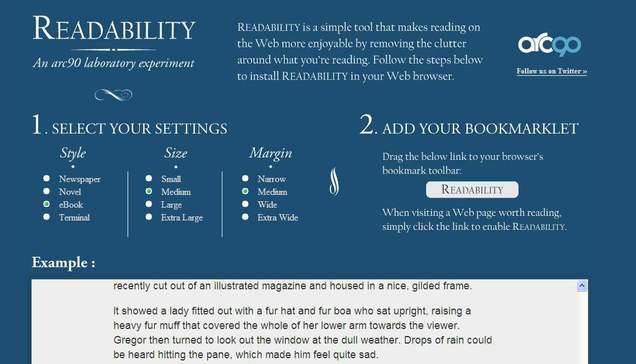 Du repos pour vos yeux et vos neurones : Readability