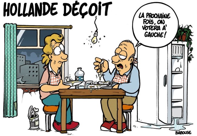 Le problème est que les français ont été trompés une nouvelle fois. Ils on voté pour in président de droite et de gauche et ils ont découvert un président uniquement de droite.