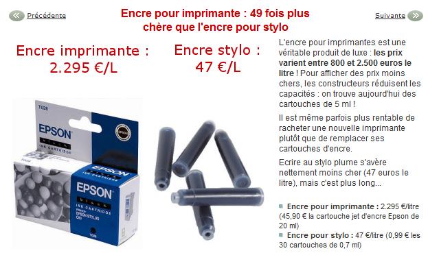 Plus d'encre ? Mon oeil ! Plus d'encre ? Mon oeil !