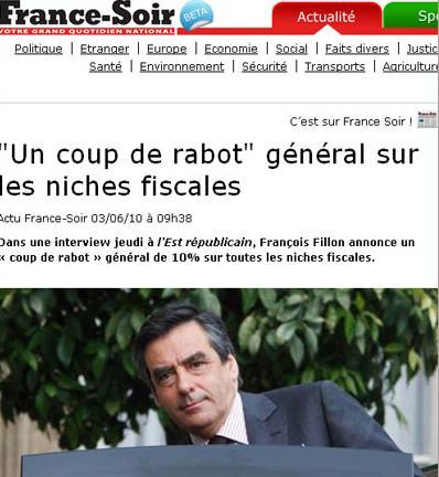 Quand Fillon rabote en touche Quand Fillon rabote en touche