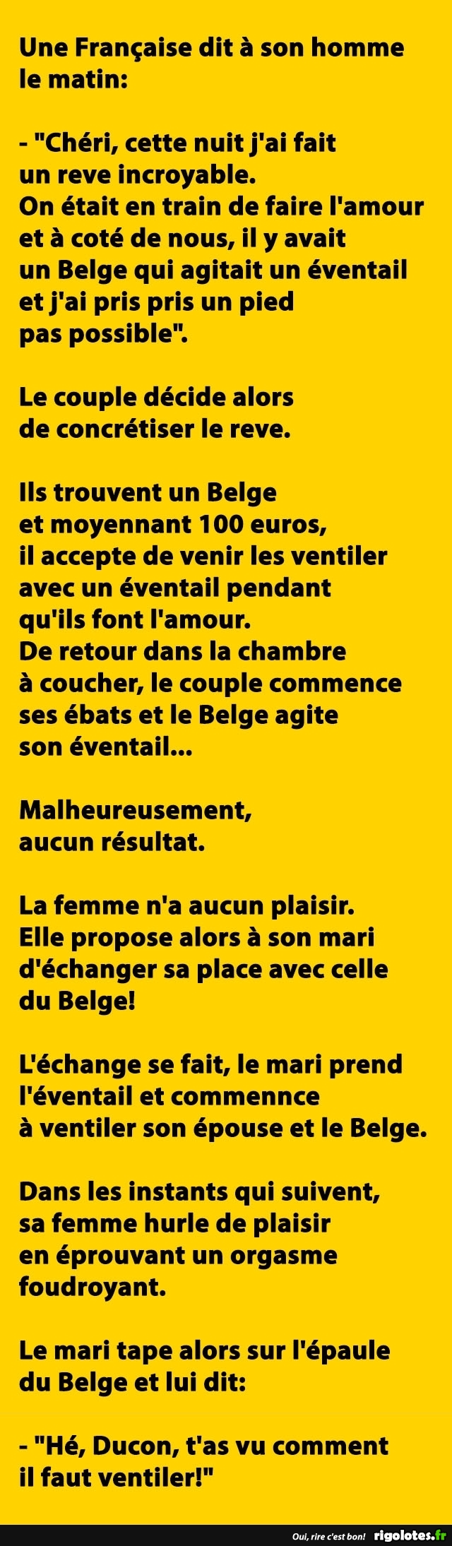 Le belge, le français, et l'éventail : une histoire d'amour