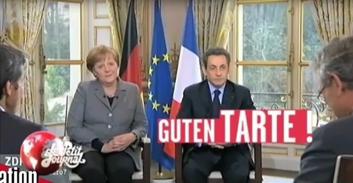 En allemand Guten Tag (qui peut se prononcer Guten Tar) veut dire Bonjour. Admirez la gêne de Dame Merkel. Das ist klar : Sarkozy a aussi des problèmes d'audition. En allemand Guten Tag (qui peut se prononcer Guten Tar) veut dire Bonjour. Admirez la gêne de Dame Merkel. Das ist klar : Sarkozy a aussi des problèmes d'audition.