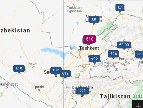 Les prix des hôtels à Tashkent, par Google Les prix des hôtels à Tashkent, par Google