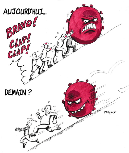 La propagation du virus, par Élodie poux La propagation du virus, par Élodie poux