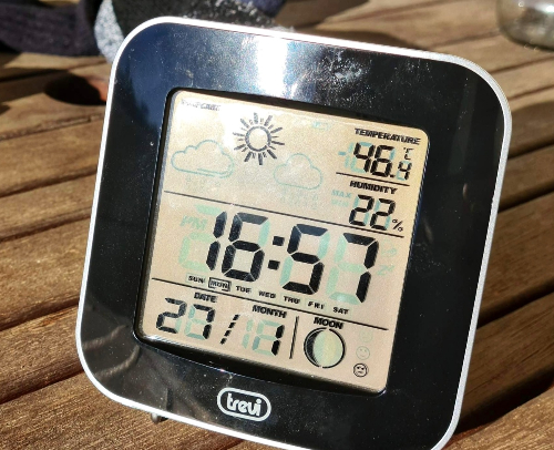 46,4° le 27 janvier dernier !  Ma terrasse est un vrai solarium, même en hiver, quand il n'y a pas de vent