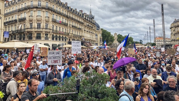 Manif du 7 août 2021 à Montpellier