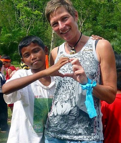 Sabine et un élève Sabine et un élève