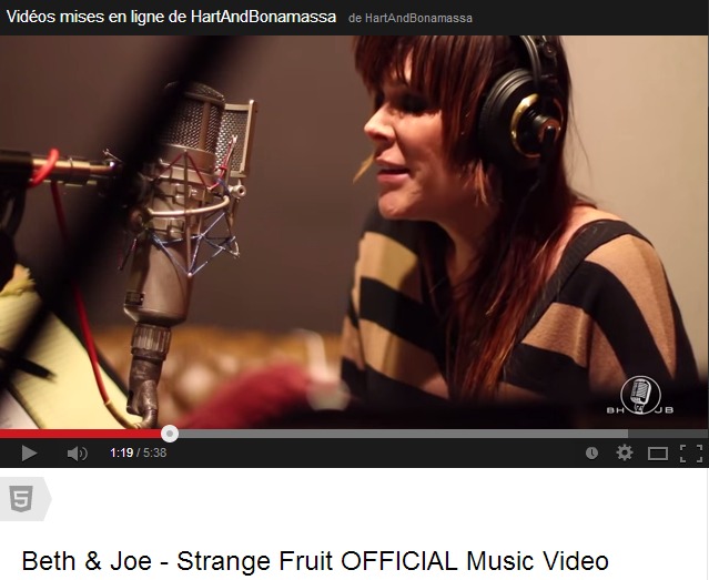 Beth Hart et Joe Bonamassa en studio : Strange fruit. Beth Hart et Joe Bonamassa en studio : Strange fruit.