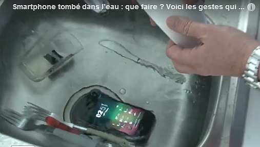 Votre smartphone tombe à l'eau ! Hara-kiri ? Non !