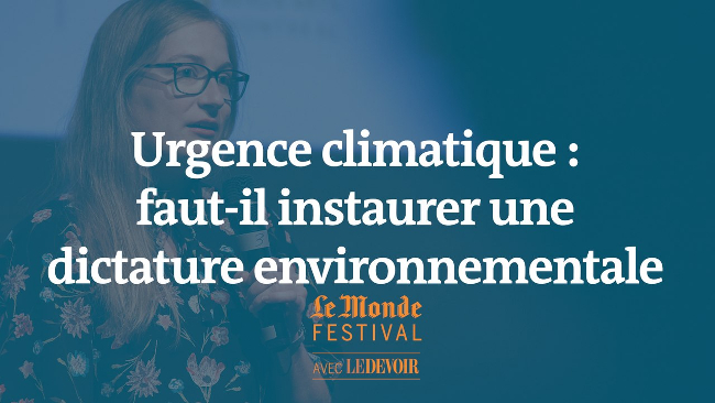 Pour l'instant on pose la question (innocemment ?) Demain, ceux qui critiqueront la dictature écologique seront voués aux gémonies