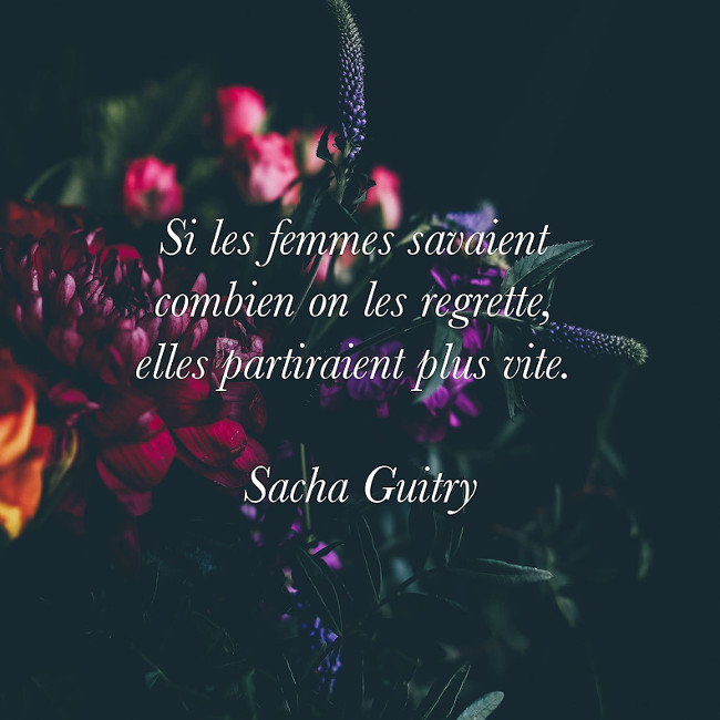 Une citation de Sacha Guitry qui m'a fait réfléchir.