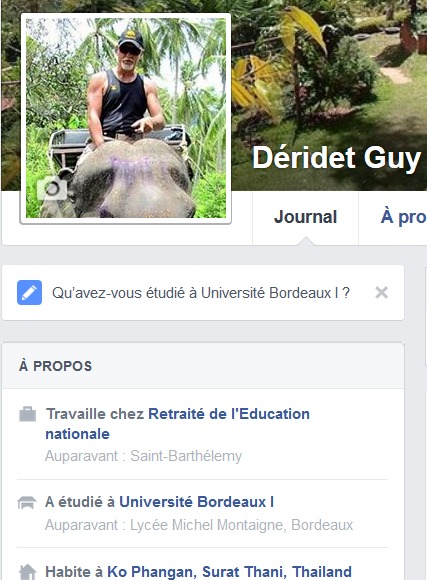 Ma présentation sur Facebook !