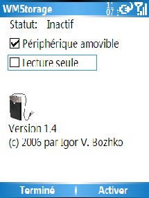 Wmstorage ou comment transformer votre Pocket Pc en disque dur externe ! Wmstorage ou comment transformer votre Pocket Pc en disque dur externe !