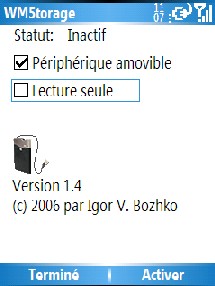 Wmstorage ou comment transformer votre Pocket Pc en disque dur externe !
