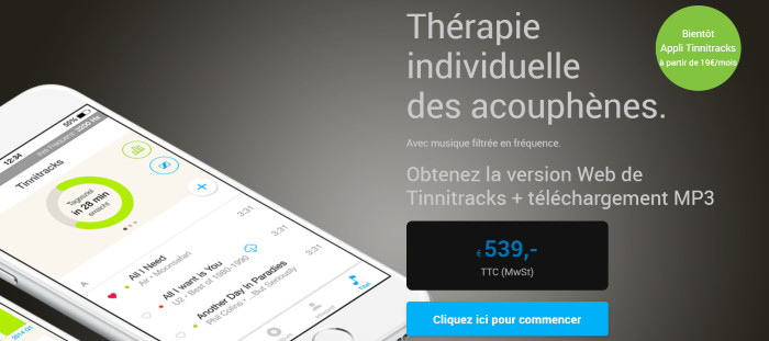 La toute première application pour smartphone développée pour soigner les acouphènes