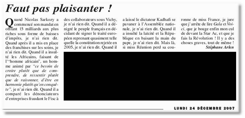 Un peu de décence ! Un peu de décence !