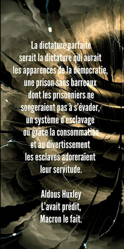 Aldous Huxley l'avait prédit, Macron l'a fait !
