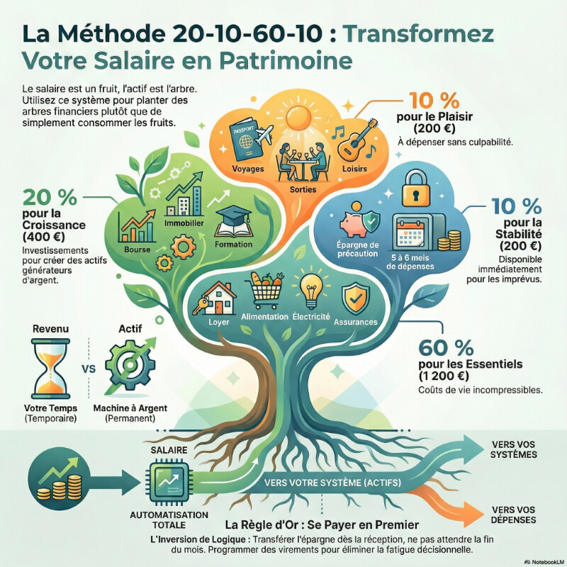 Image : Notebook LM. Exemple : budget mensuel de 2 000 €