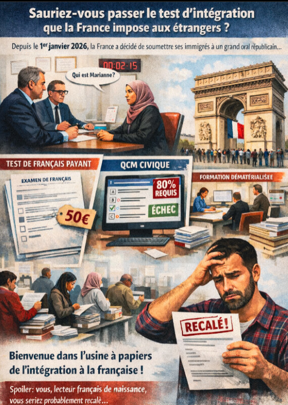 Sauriez-vous passer le test d'intégration que la France impose aux étrangers ?