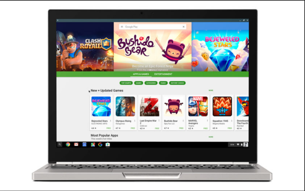 Le Play Store sur un Chromebook