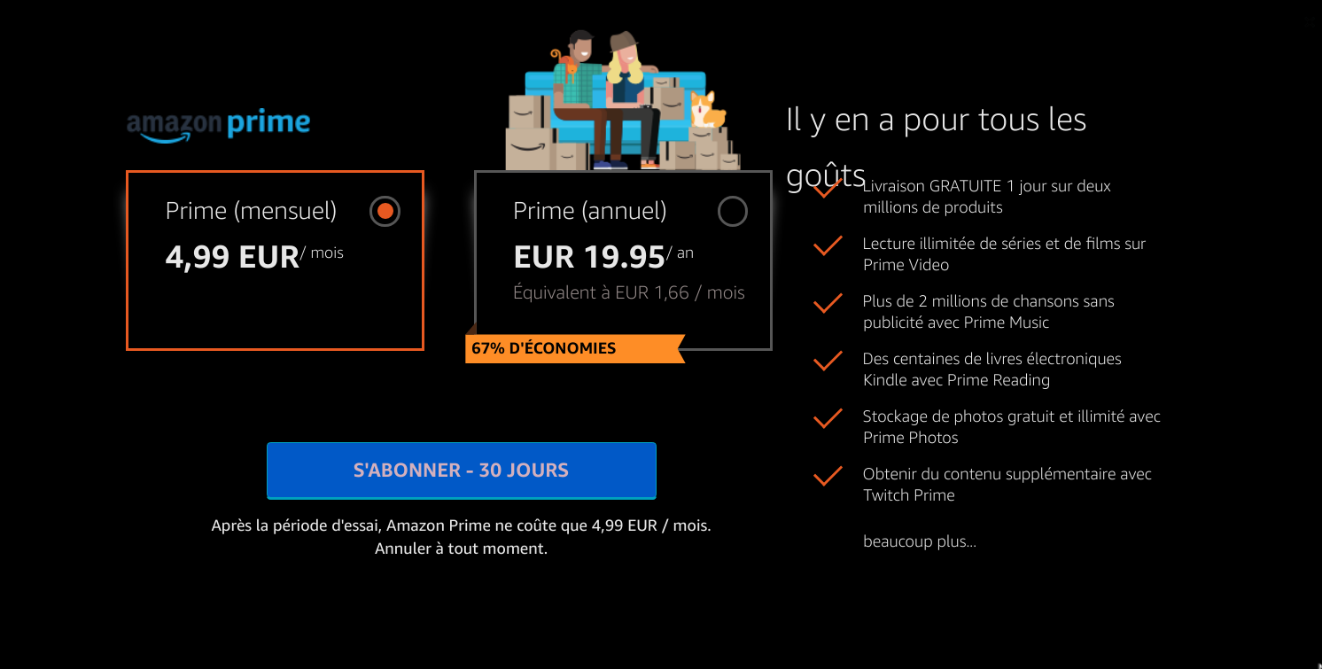 Prime chez Amazon Espagne