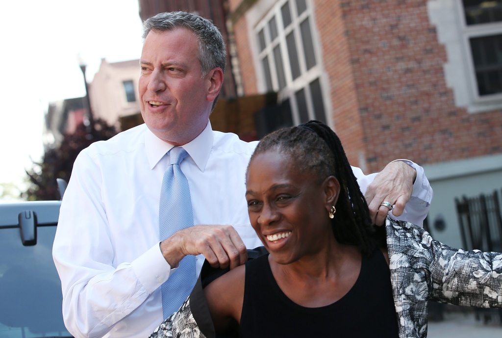 Bill de Blasio et son épouse