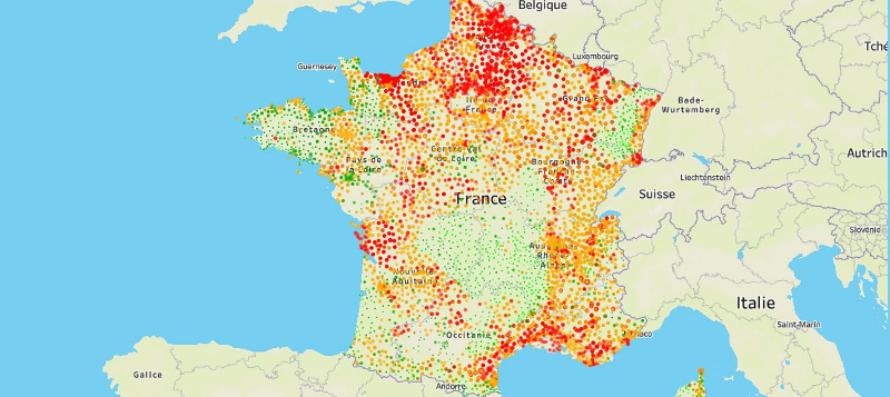 Qualité de l'eau du robinet en France. Très variable selon les régions. Et beaucoup de polluants ne sont pas testés !