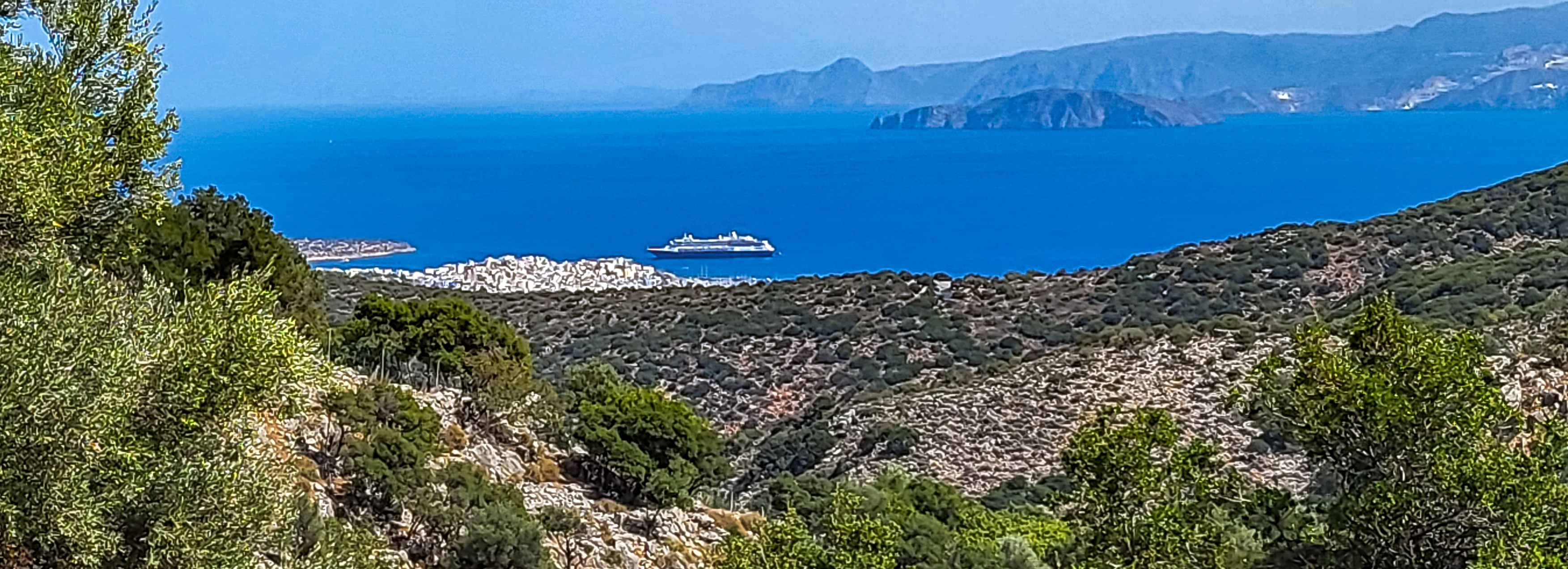 La ville de Sitia, vue du site archéologique de Lato