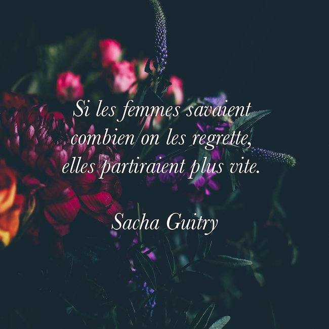 Une citation de Sacha Guitry qui m'a fait réfléchir.