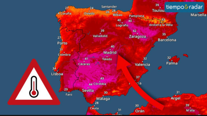 Températures prévues en Espagne pour la fin août 2023