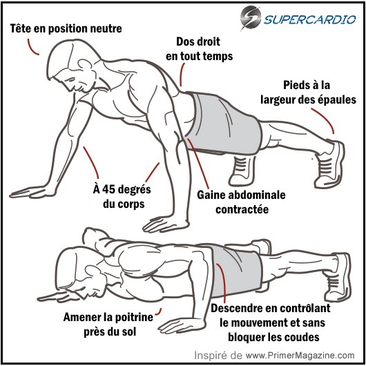 Savez-vous faire des pompes (push-up en anglais) ?