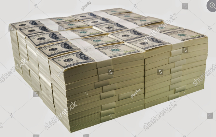 Un million de dollars en coupures de cent Un million de dollars en coupures de cent