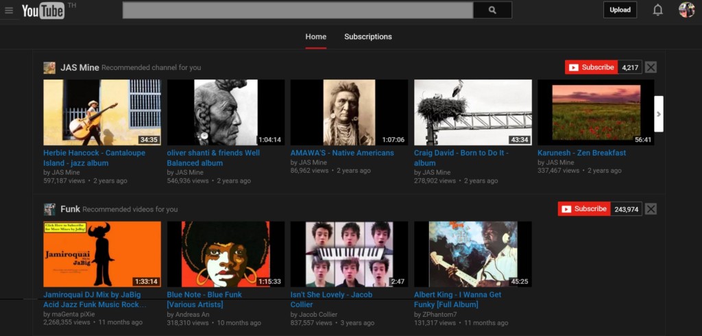 Youtube in black !