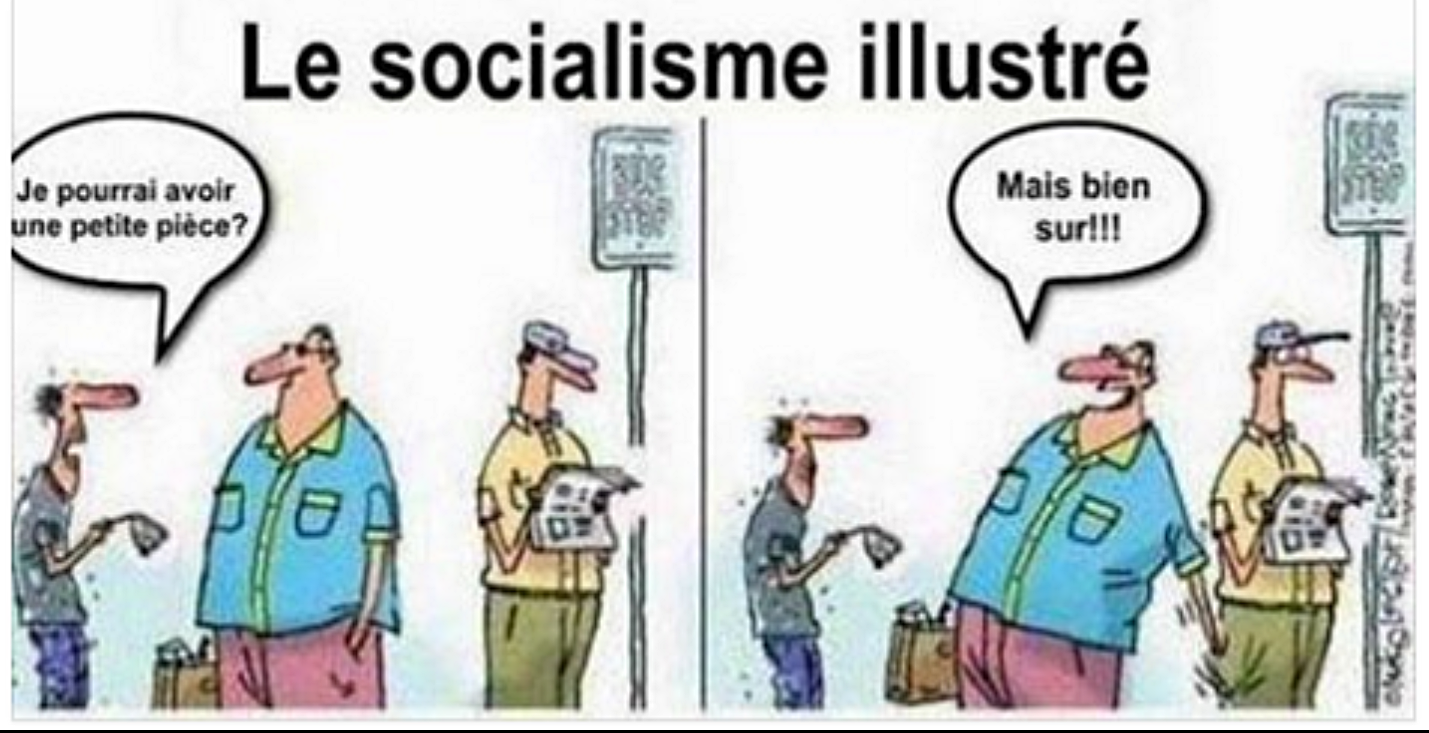 C'est le socialisme vu par Hollande. Dans le vrai socialisme ce n'est pas au français moyen qu'on fait les poches... C'est le socialisme vu par Hollande. Dans le vrai socialisme ce n'est pas au français moyen qu'on fait les poches...