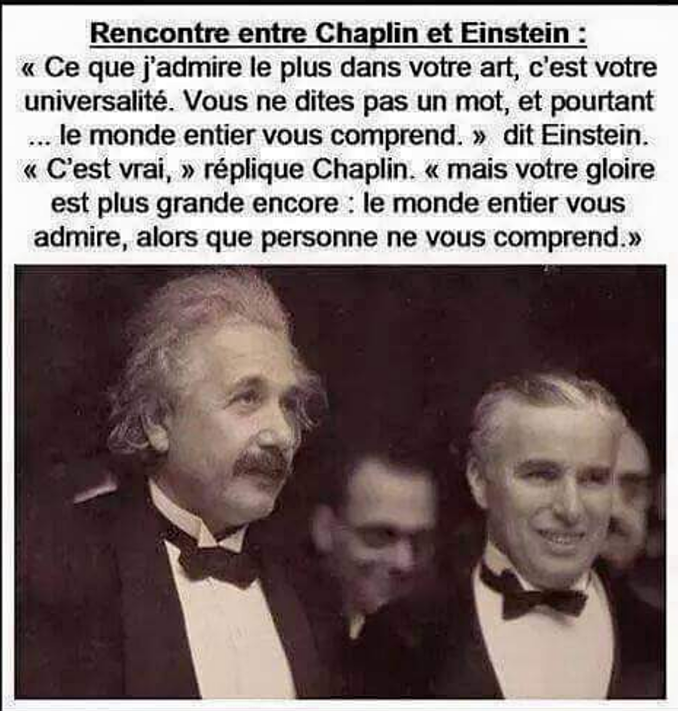 On ne saurait mieux résumer la science et la culture. Et pourquoi la première l'emporte toujours sur la seconde...