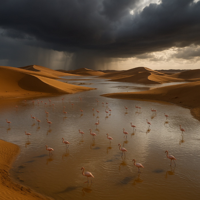 Le Sahara sous les eaux : quand le désert se prend pour l’Amazonie Le Sahara sous les eaux : quand le désert se prend pour l’Amazonie