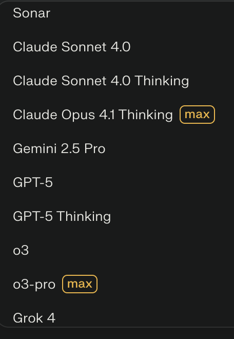 Les I.A accessibles sur Perplexity avec l'abonnement à 20 euros Les I.A accessibles sur Perplexity avec l'abonnement à 20 euros