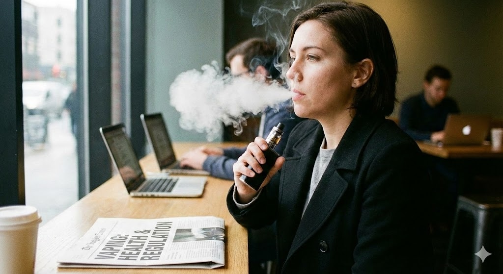 La vapotage, oui, mais pas pour n'importe qui et pas n'importe où ou n'importe comment. Image : Gemini 3.0