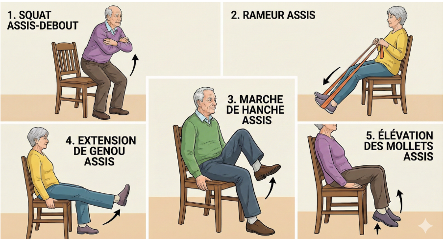 Plus de 60 ans  : ces exercices sur chaise surpassent la marche !