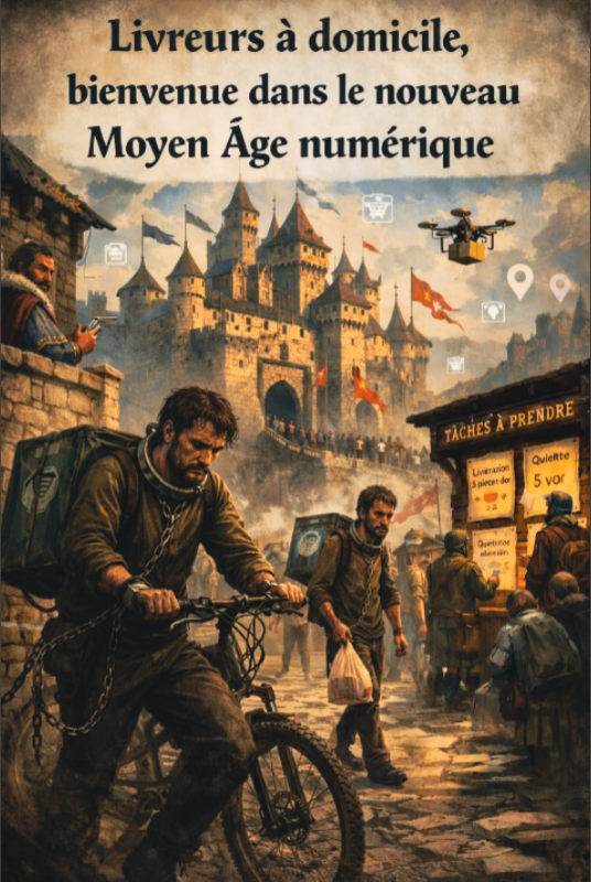 Désormais, quand je vois Deliveroo, je pense plutôt à Asservis-nous ! Image : ChatGPT