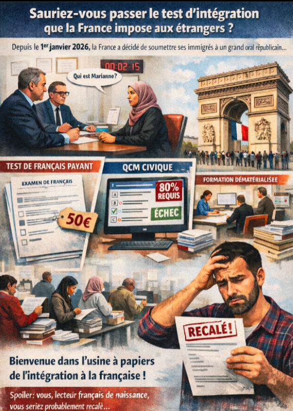 Sauriez-vous passer le test d'intégration que la France impose aux étrangers ?