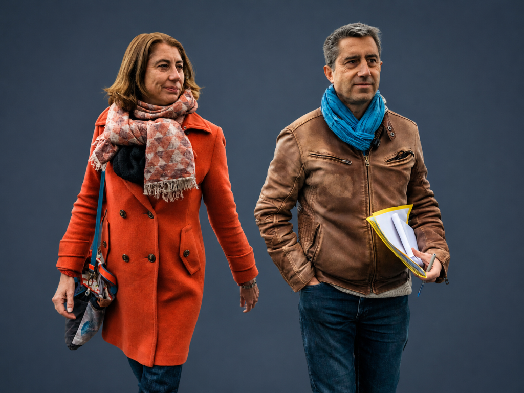 Les Ruffin, Laurence et François, en campagne. Image Internet + GPT Images 2