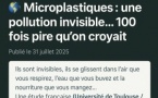 Microplastiques : une pollution invisible ... 100 fois pire qu'on le croyait