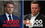 Musk, le visionnaire sous le feu pour 1000 milliards qu’il pourrait mériter ; Macron, le dilapidateur immunisé de 1000 milliards