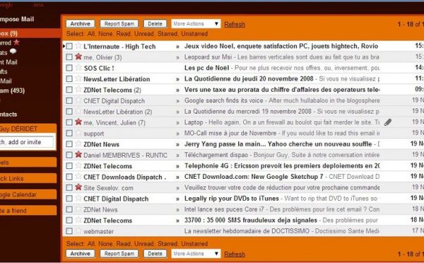 Gmail prend des couleurs !