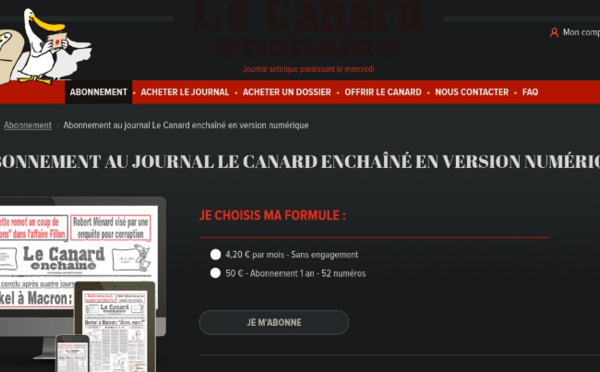 Le vénérable Canard Enchaîné propose enfin des abonnements numériques !