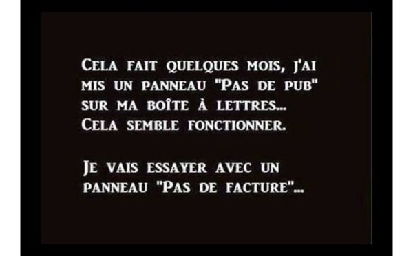 Ah les factures !