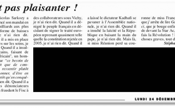 Un peu de décence !
